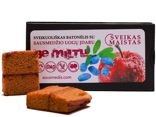 Sveikuoliškas batonėlis,be miltų,be pridėtinio cukraus. Pakuotėje 10 vnt, Sveikas užkandis vaikams į darželį ar mokyklą,puiki alternatyva kelionėse praalkus. Puikus desertas prie kavos ir arbatos puodelio.